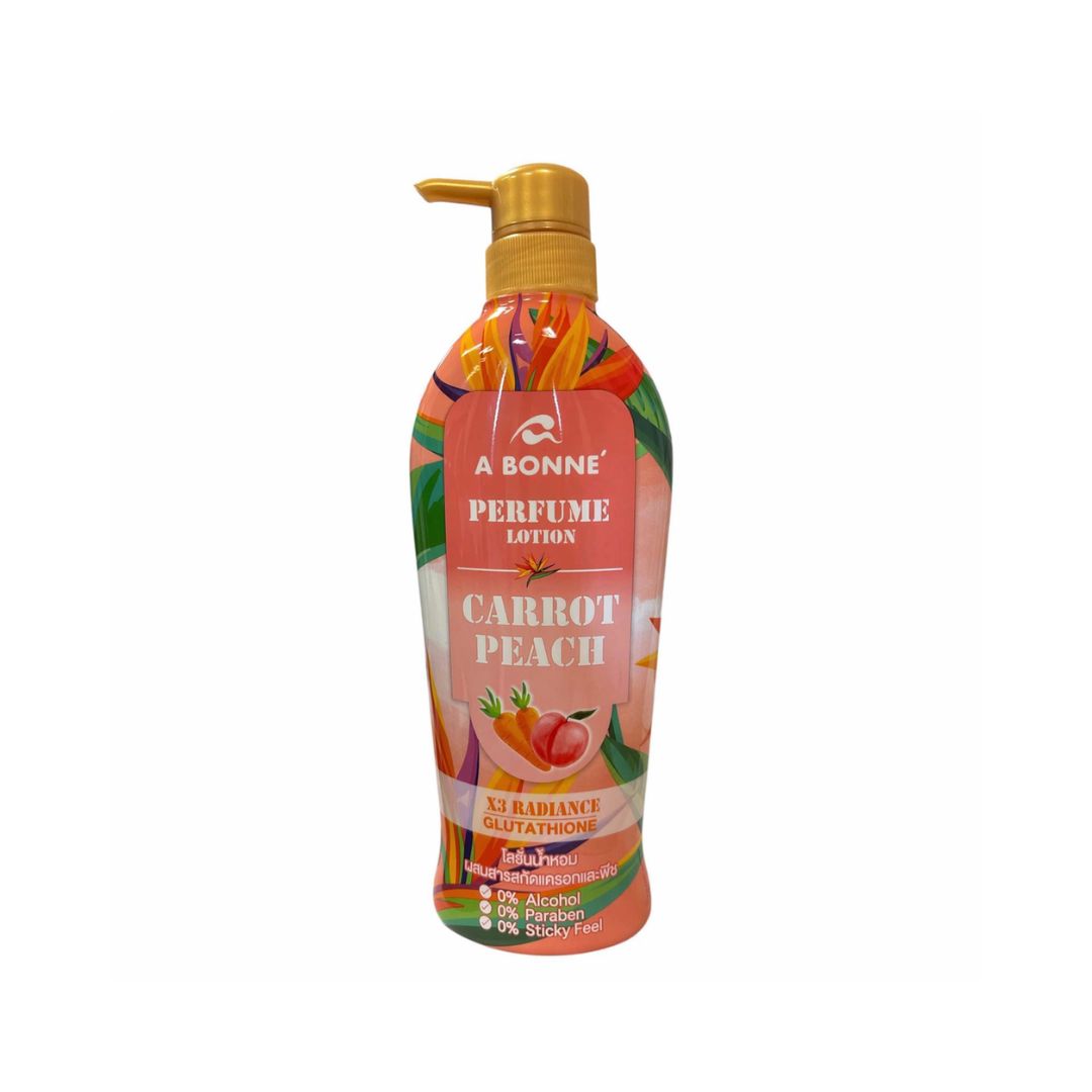 A Bonne Carrot Peach Perfume Lotion 500ml fragrance infused body moisturizer with soft lasting scent
