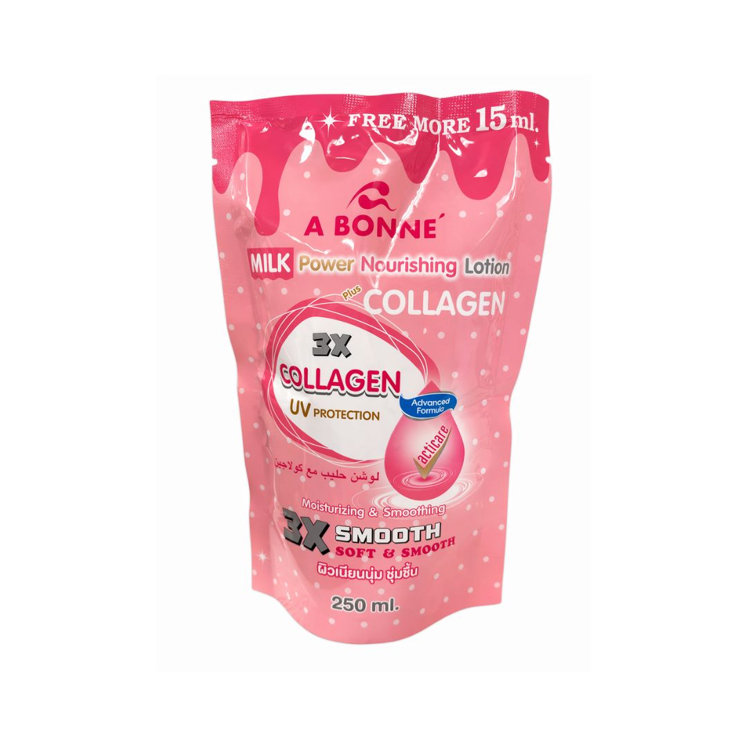 A BONNE Milk Power Nourishing Lotion 3X Collagen with UV support for hydrated smooth skin