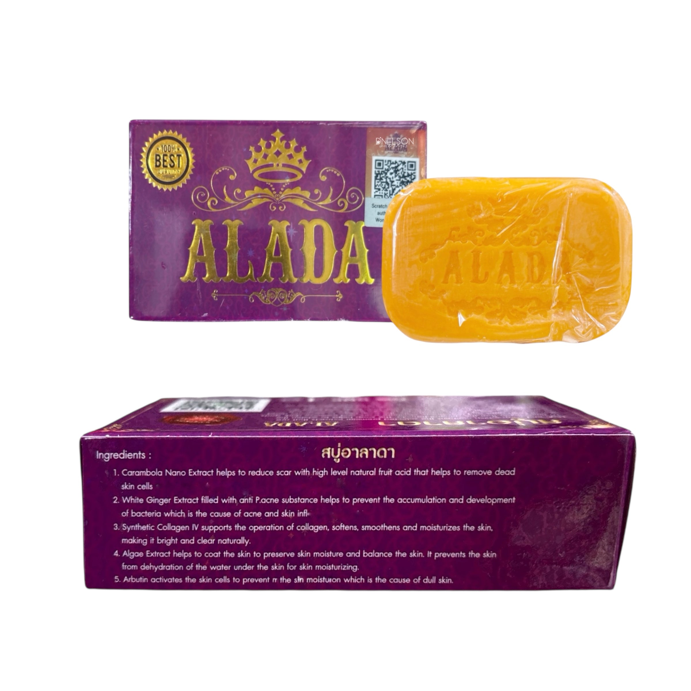 Alada Soap Premium Skin Nourishing Bar with carambola and algae extracts for gentle use