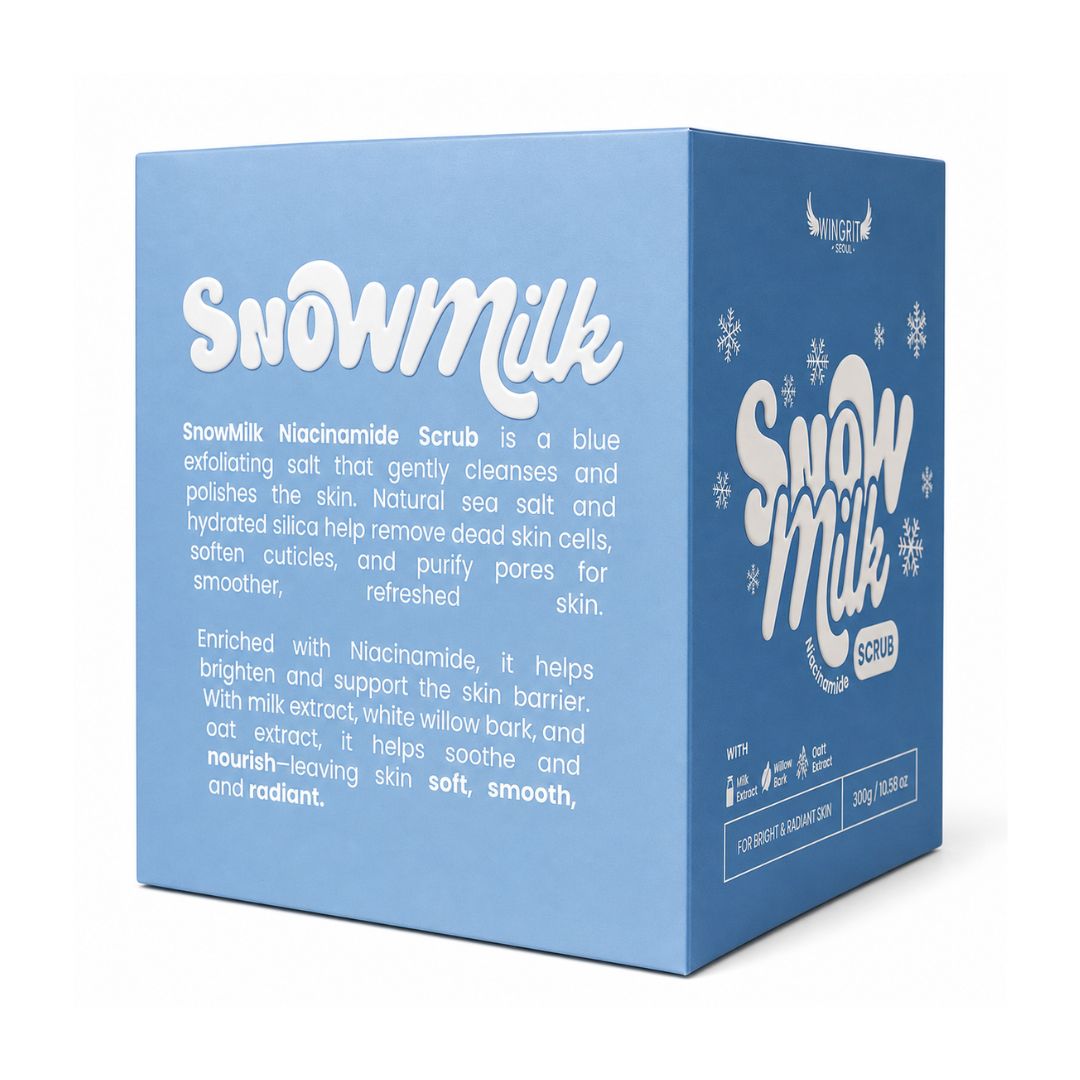 Angel’s Skin SnowMilk Niacinamide Face & Body Scrub 200g with oat kernel extract for comfortable skin care