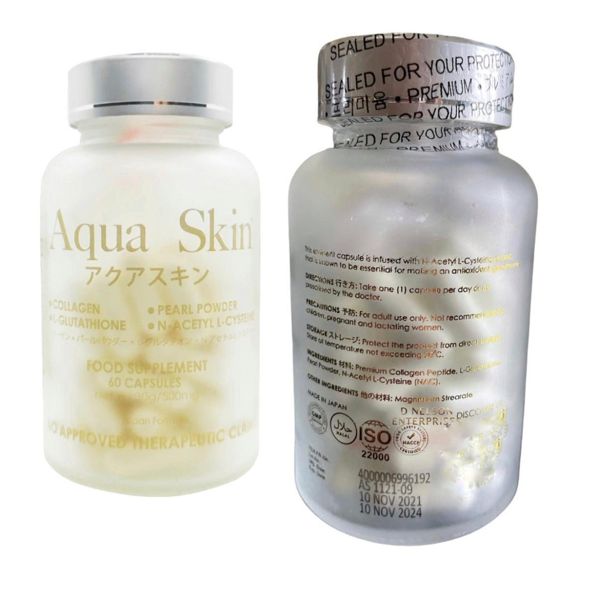 Aqua Skin Glutathione Made in Japan, 60 Capsules