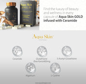 Aqua Skin Glutathione Gold Capsules & Zekko Premium Collagen Jelly Sticks Bundle