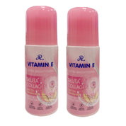 2 Bottles AR Vitamin E Gluta Collagen Roll On Deodorant