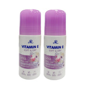2 Bottles AR Vitamin E Soft & Dry HYA Roll On Deodorant