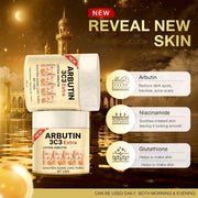 ARBUTIN 3C3 Extra Care Body Lotion blended with Alpha Arbutin, Niacinamide and Glutathione for a hydrated and refined skin feel