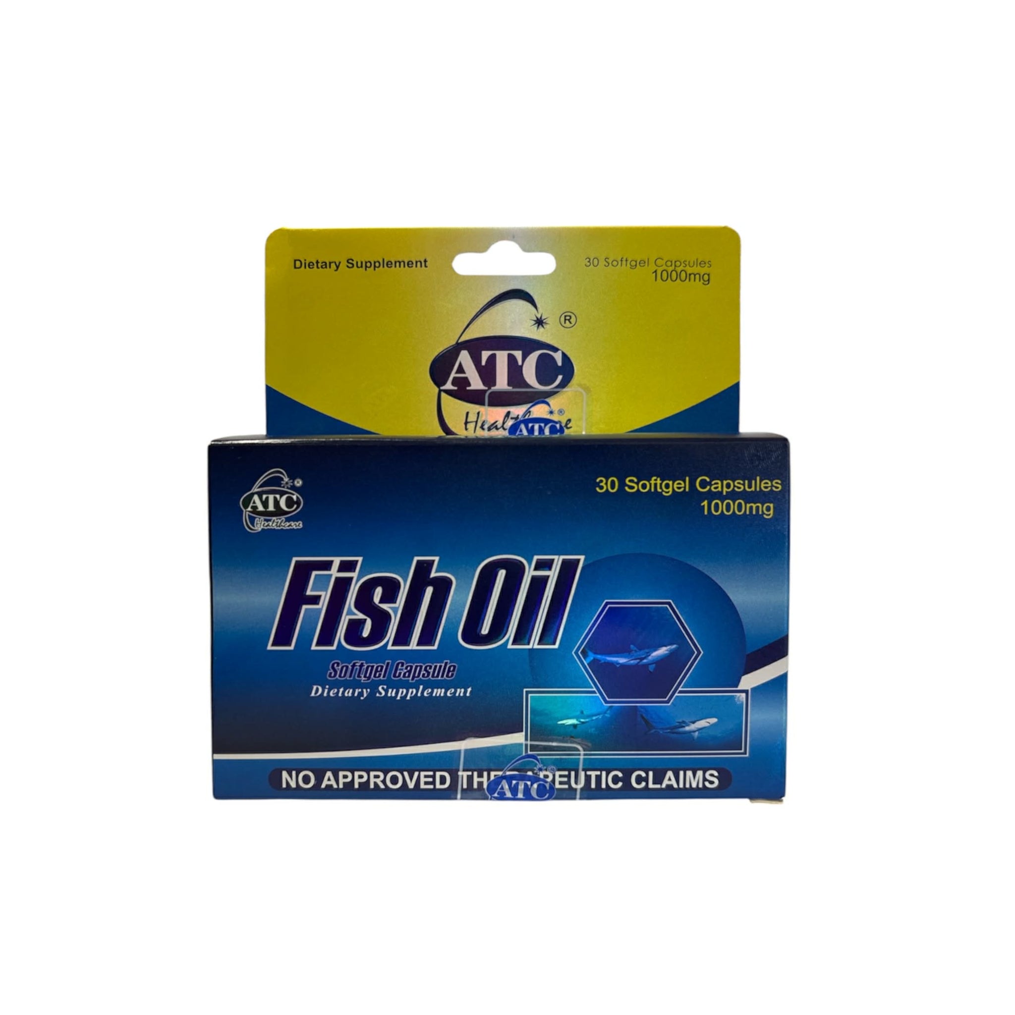 ATC Healthcare Fish Oil 1000mg Softgel Capsules (30s) – Premium Omega-3 EPA & DHA Supplement for Heart, Brain & Overall Wellness