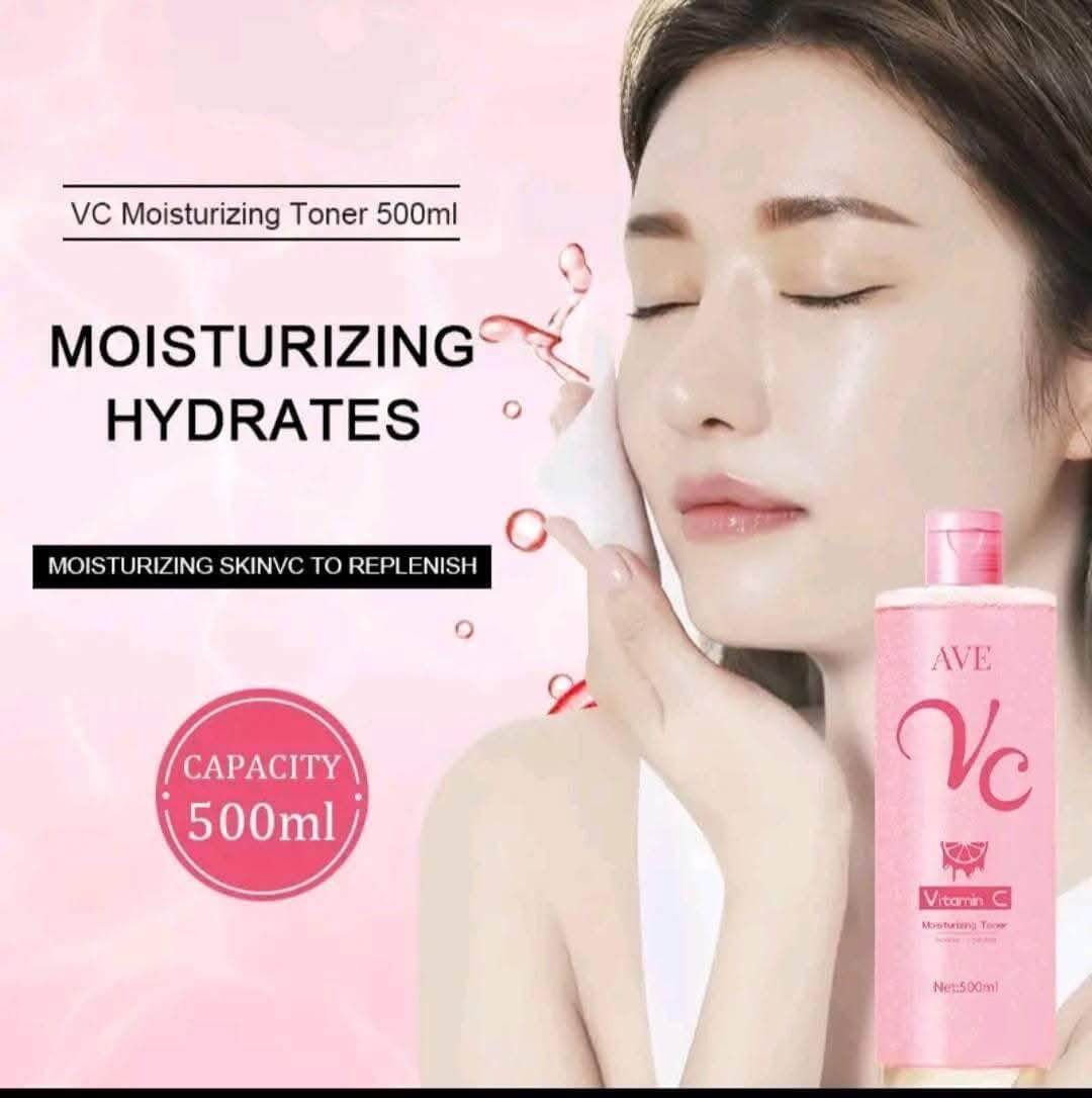 AVE VC Vitamin C Moisturizing Toner 500ml – Contains Centella Asiatica to help calm and revitalize skin.