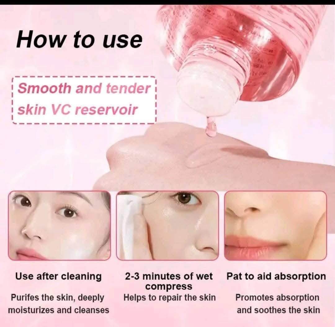 AVE VC Vitamin C Moisturizing Toner 500ml – Enriched with Niacinamide and Hyaluronic Acid for skin hydration.