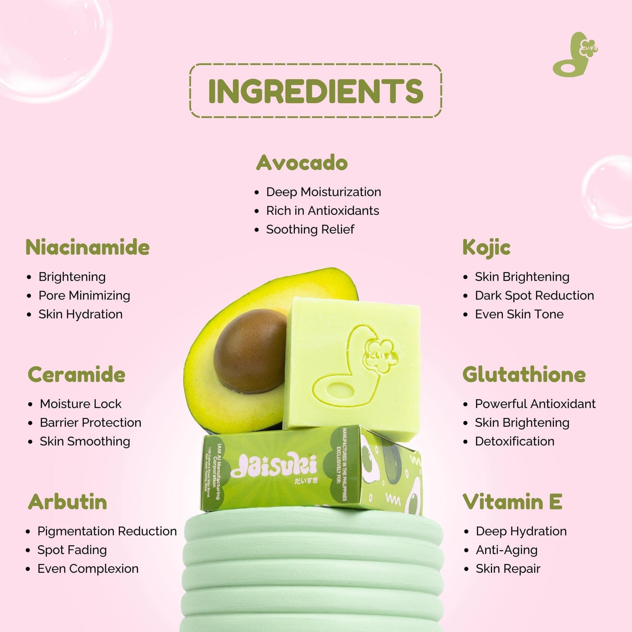 Avojie Soap Avocado & Kojic by Daisuki, 80g