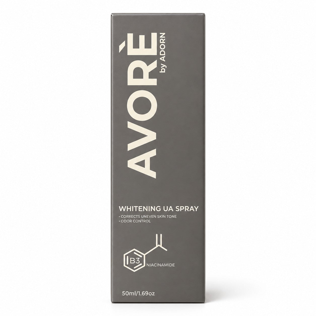 AVORÉ by ADORN UA Spray 50ml with Niacinamide for a comfortable daily underarm routine.