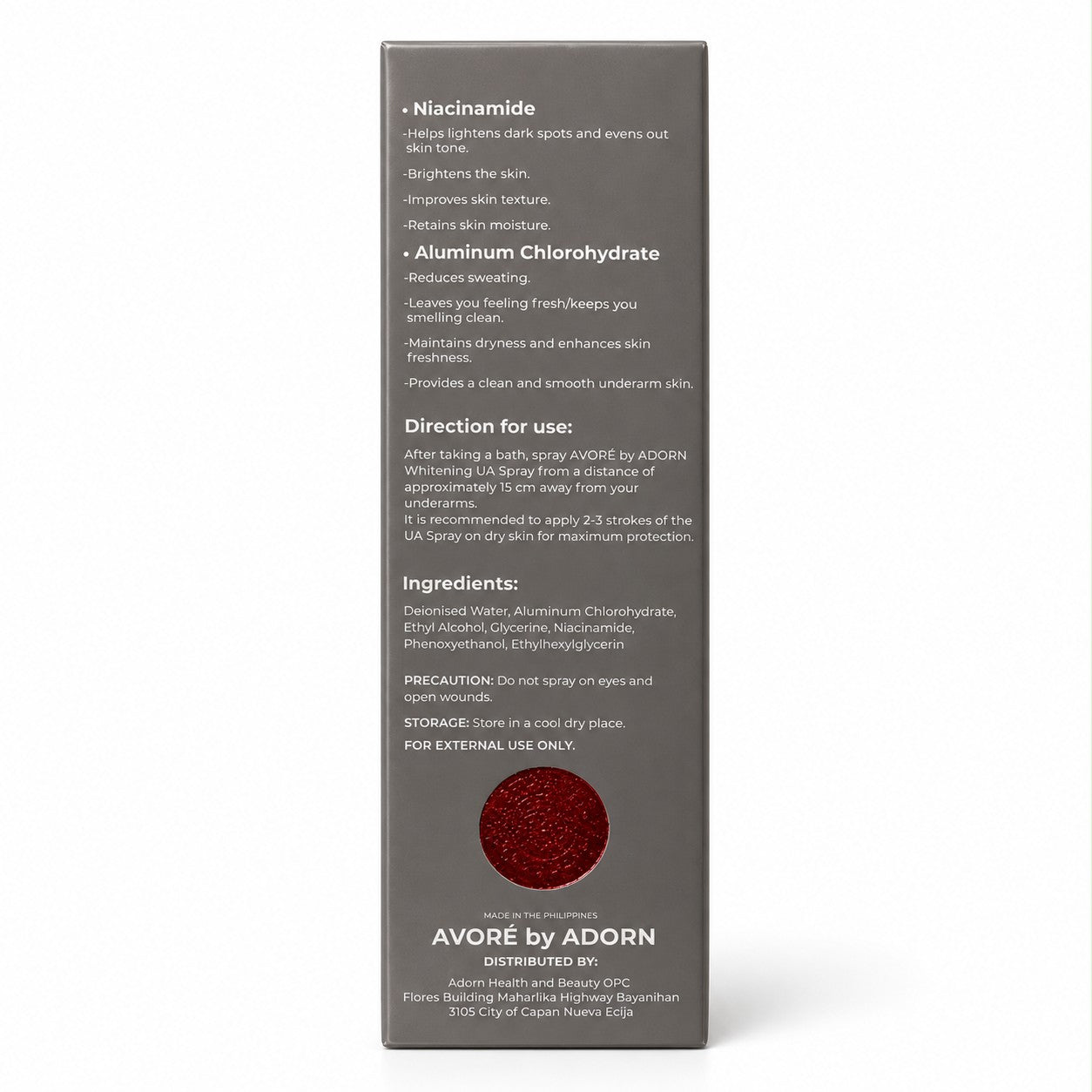 AVORÉ by ADORN UA Spray 50ml with a lightweight spray format for convenient everyday use.