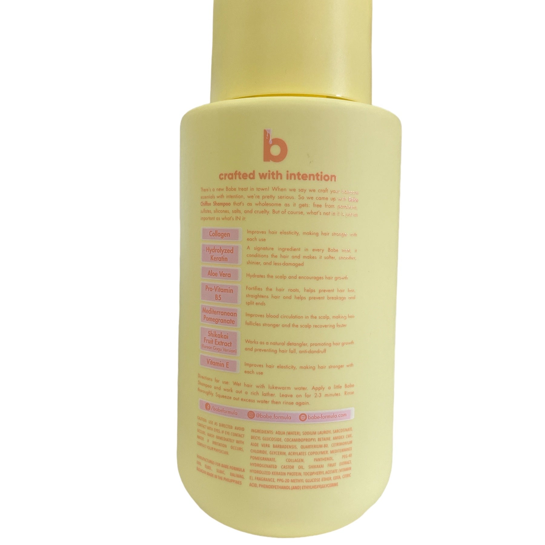 BABE Formula CHIFFON Shampoo 250ml back