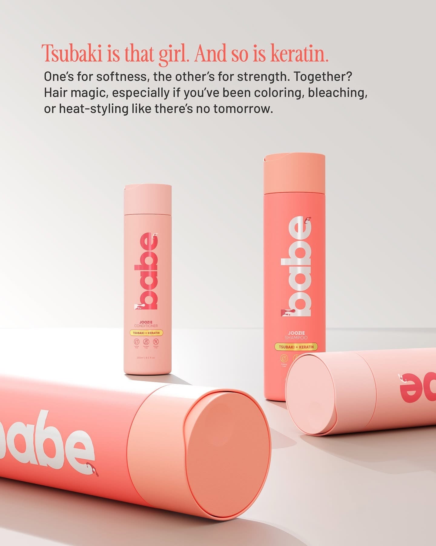 BABE Formula JOOZIE Shampoo 250ml leaves hair feeling smooth after wash