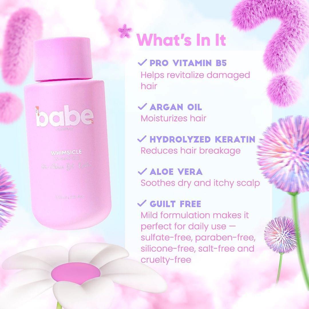 Babe Formula Whimsicle key ingredients argan collagen