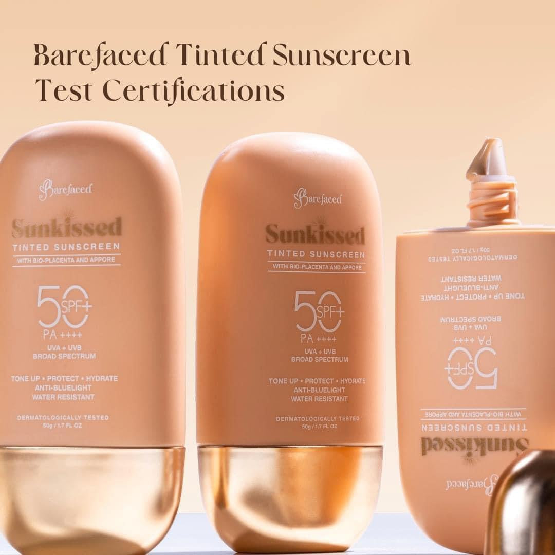 Barefaced Sunkissed TINTED Sunscreen SPF 50 PA++++, 50g