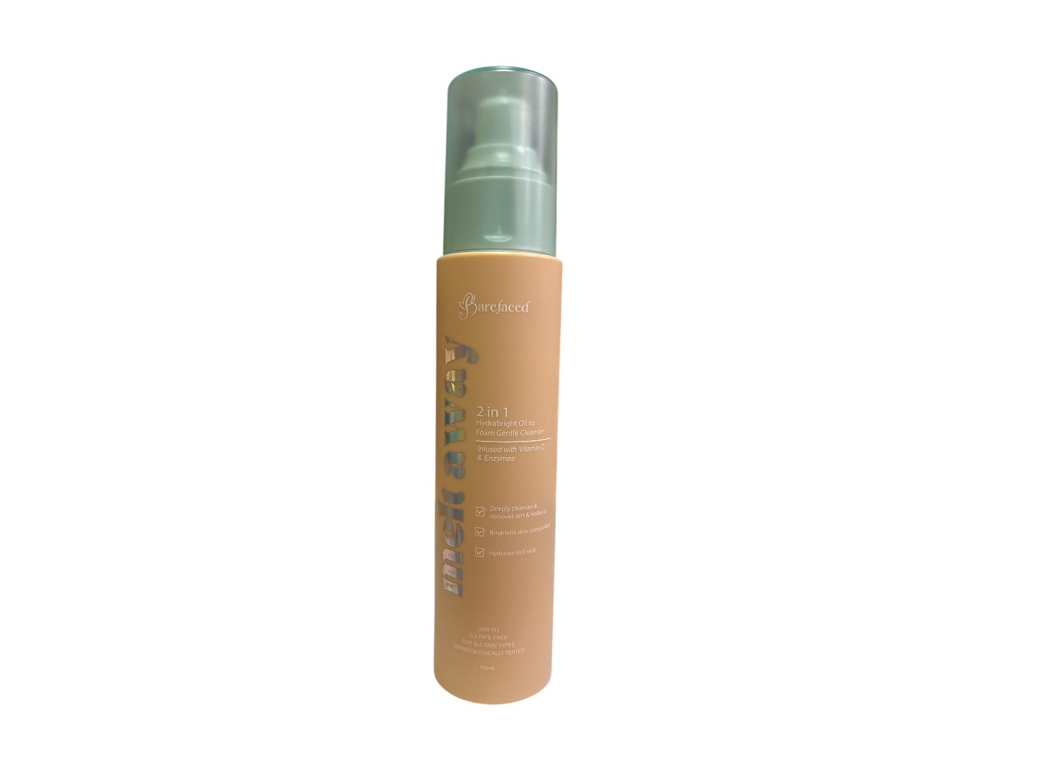 Barefaced MELT AWAY 2 in 1 Hydrabright Oil to Foam Gentle Cleanser (100ml)