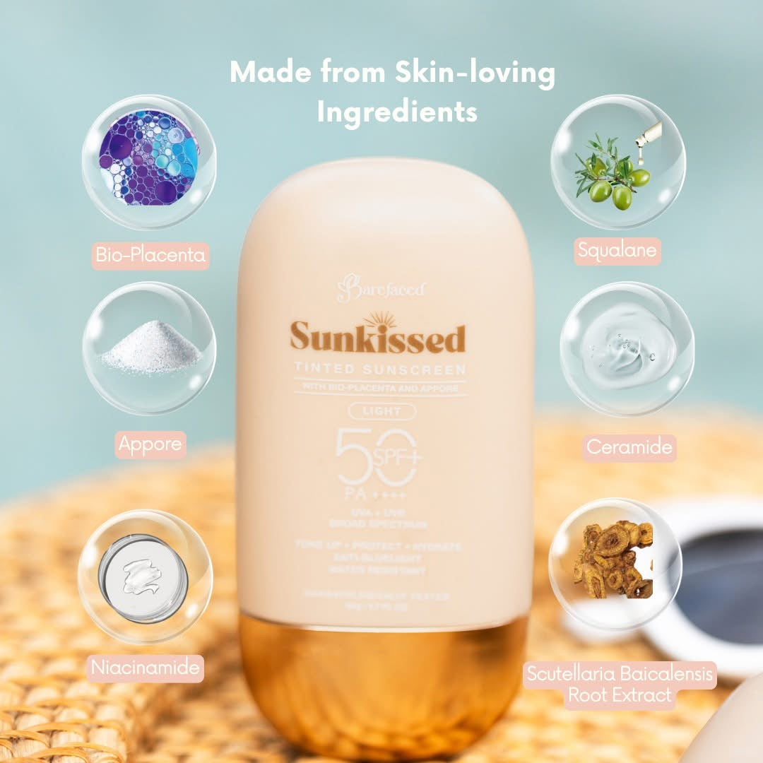 Barefaced Sunkissed Tinted LIGHT Sunscreen SPF 50 PA++++, 50g