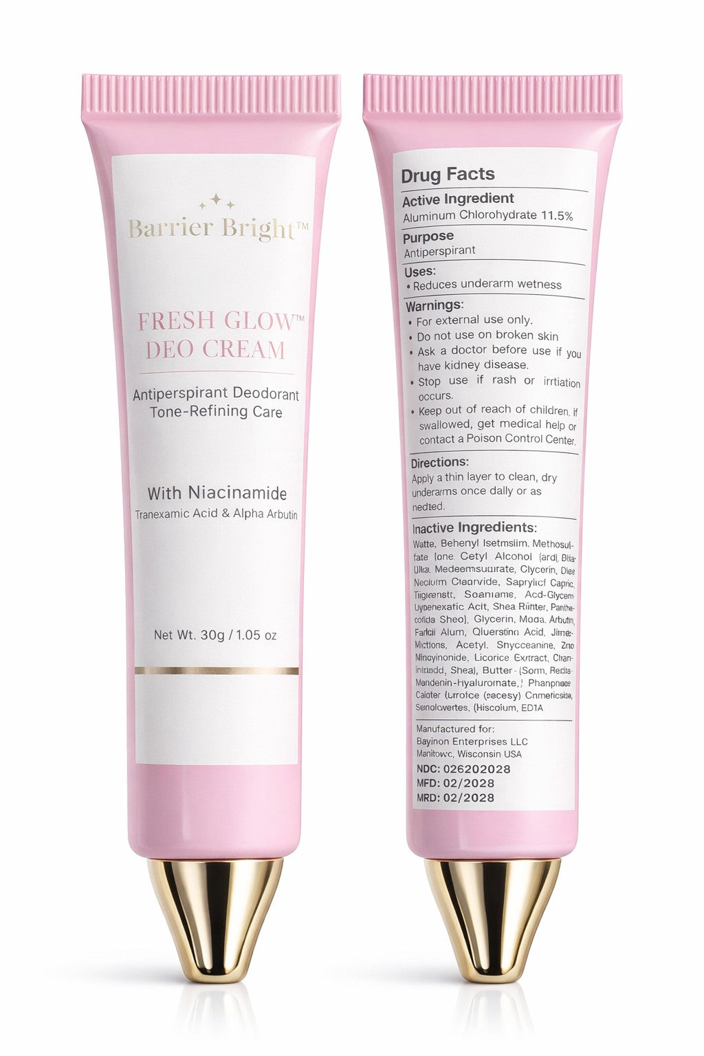 Barrier Bright Fresh Deo Cream lightweight formula for daily underarm comfort and freshness