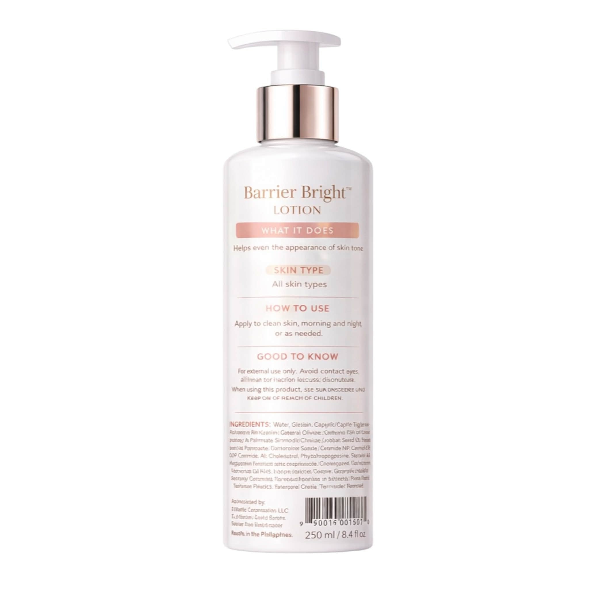 Barrier Bright Glow + Barrier Repair Lotion hydrating daily moisturizer designed to support skin barrier comfort and smooth skin feel