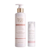 Barrier Bright Glow Barrier Repair Lotion and Oil Balance Calm Serum duo for hydration and skin barrier support