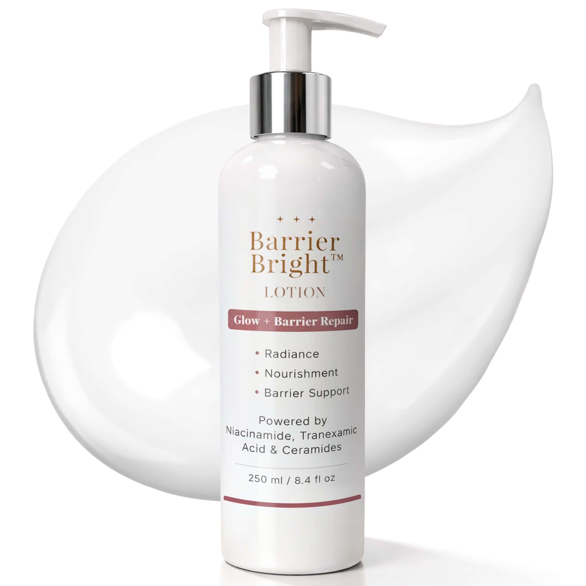 Barrier Bright Lotion hydrating barrier support moisturizer with niacinamide ceramides and squalane for smooth soft skin