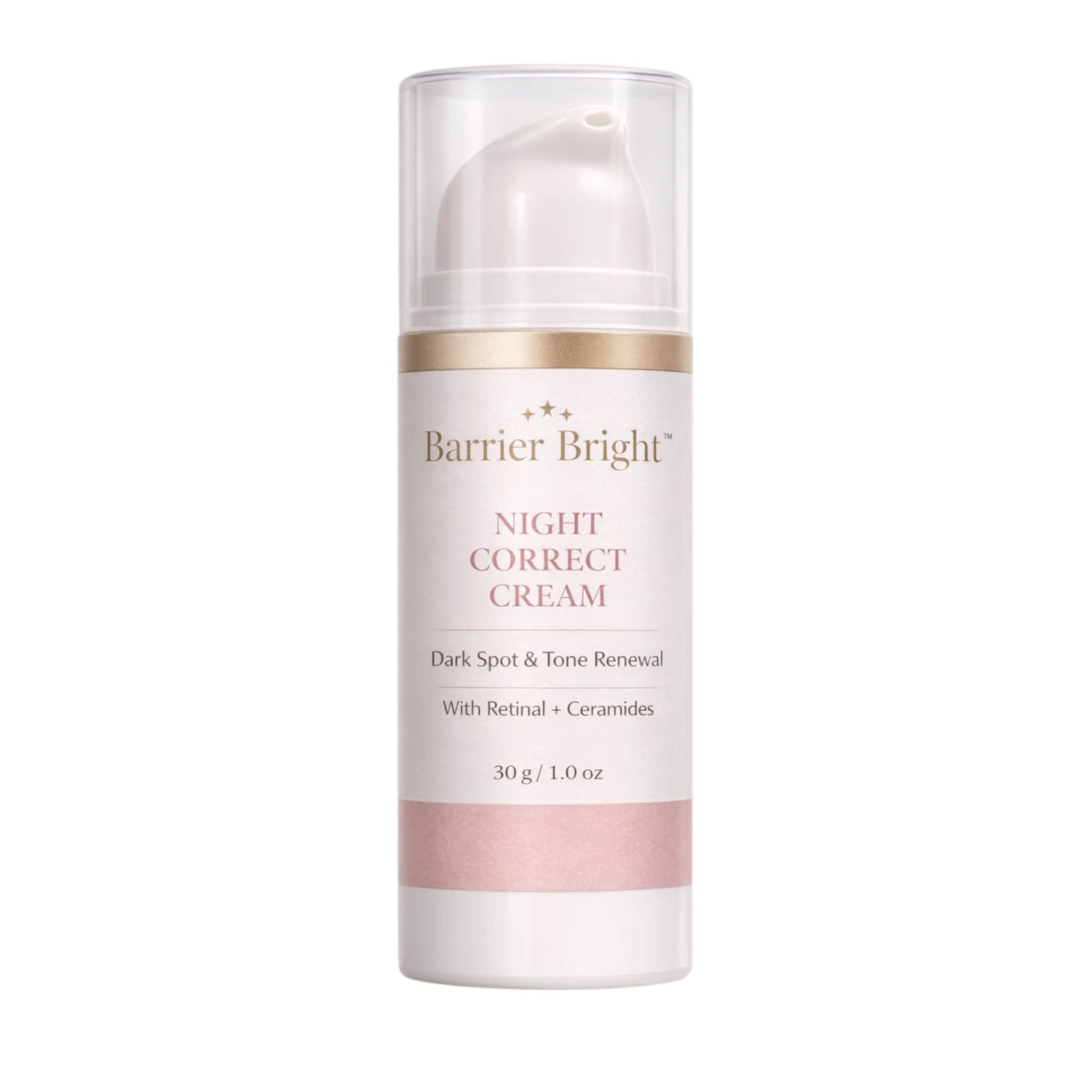 Barrier Bright Night Correct Cream with retinal for overnight skin renewal and radiance support