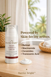 Barrier Bright Night Correct Cream retinal overnight renewal ideal for nighttime skincare routine use