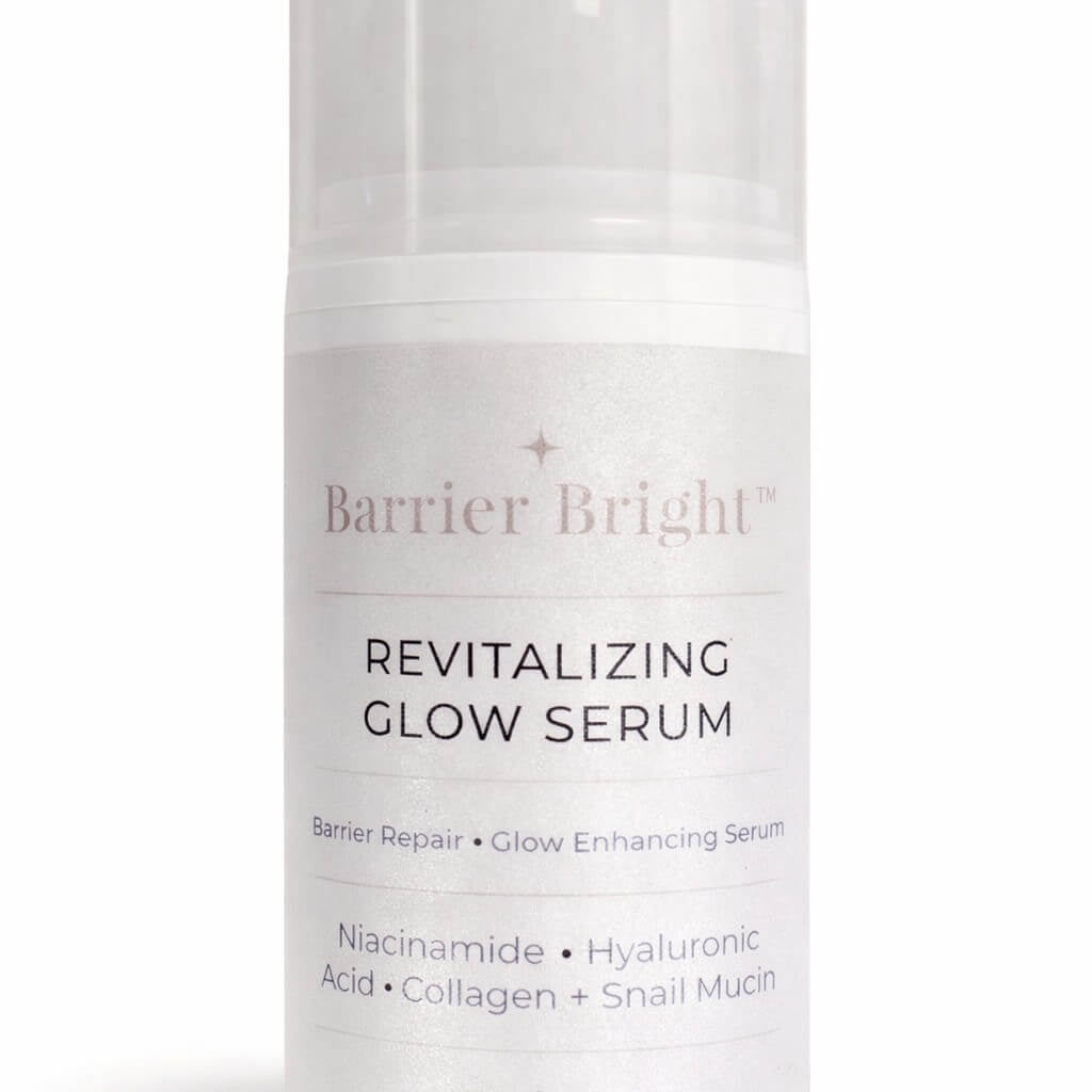 Barrier Bright Revitalizing Glow Serum lightweight hydrating barrier support with niacinamide hyaluronic acid collagen and snail mucin