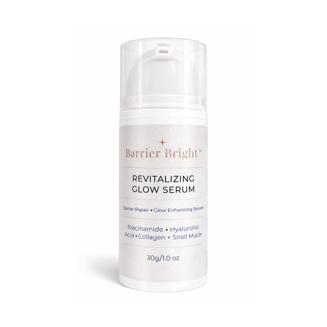 Barrier Bright Revitalizing Glow Serum 30g for lightweight daily hydration and soft, comfortable skin.