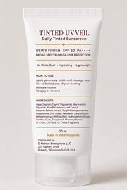 Barrier Bright Tinted UV Veil SPF 30 – Daily Tinted Sunscreen, Dewy Finish, 30 mL
