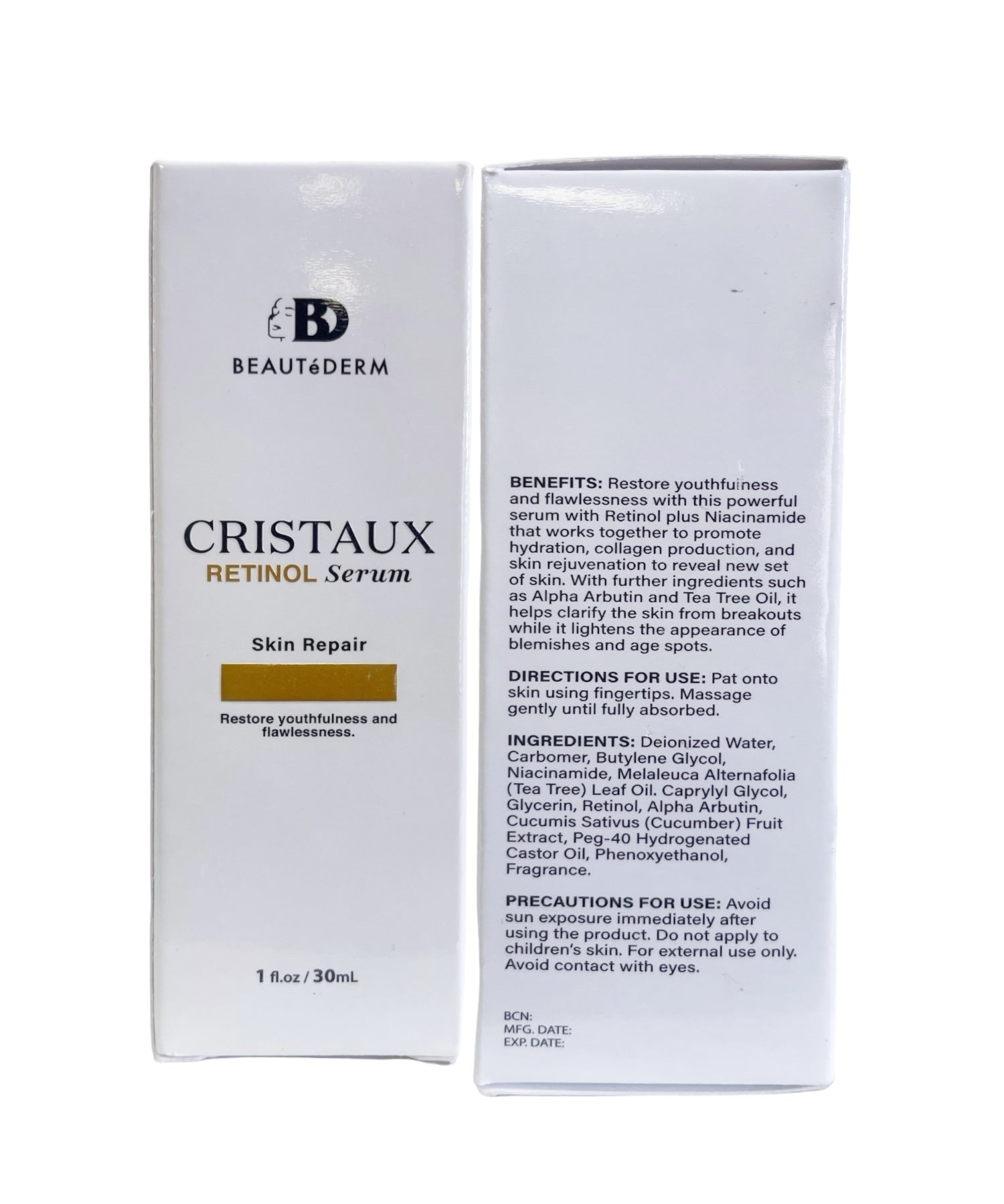 Beautederm Cristaux Retinol Serum: Skin Repair, 30ml / 1 fl. Oz