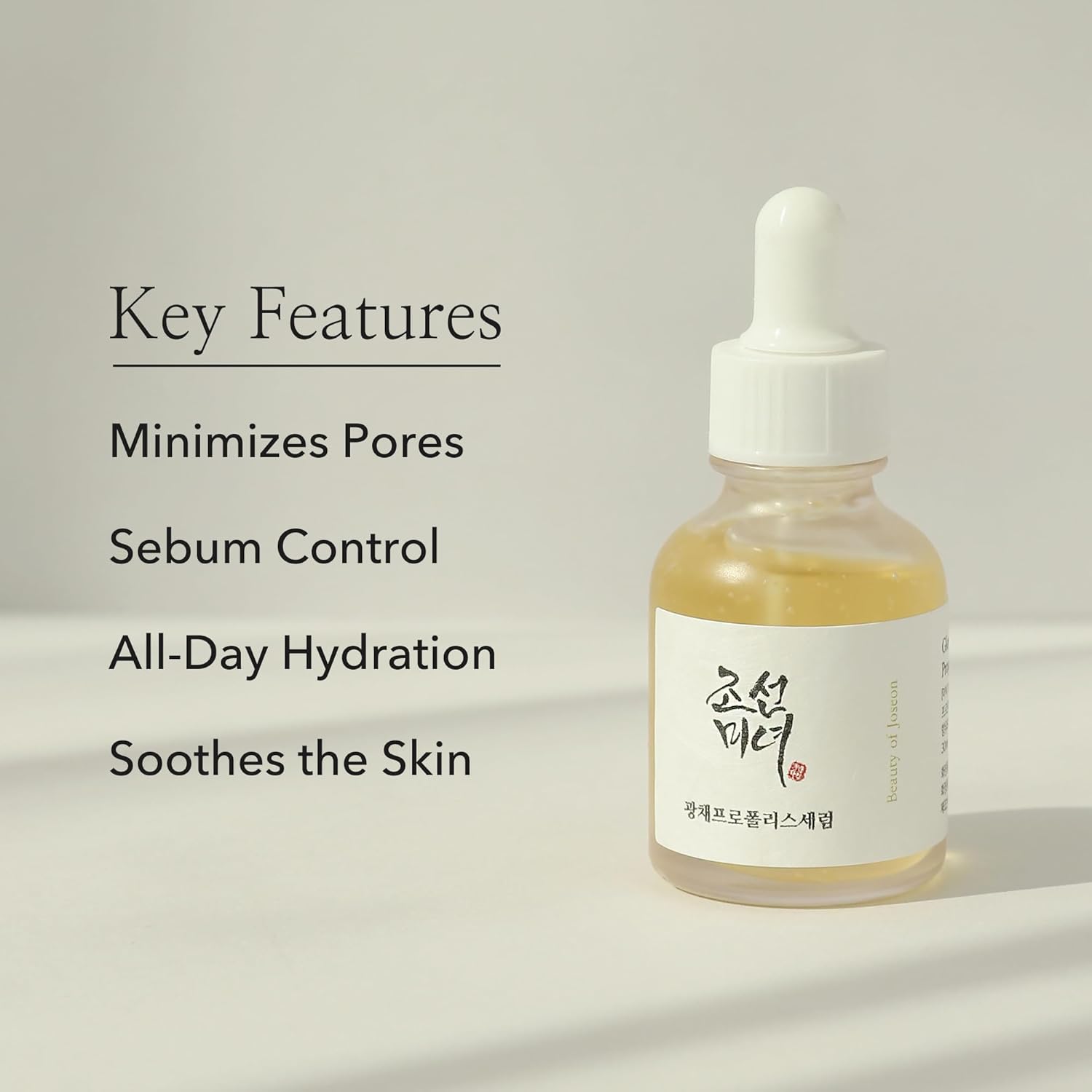 BEAUTY OF JOSEON Glow Serum: Propolis and Niacinamide 30ml Key Features