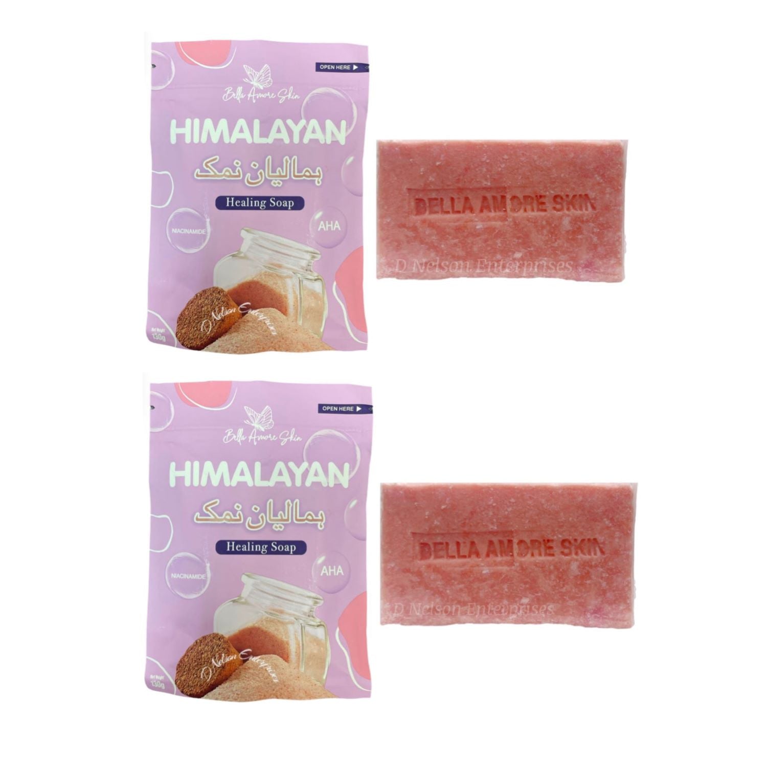 2 Bars Bella Amore Skin Himalayan Soap 130g