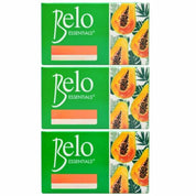 Belo Essentials Papaya Soap Bar Set 65g x 3 gentle hydrating cleanser for skin