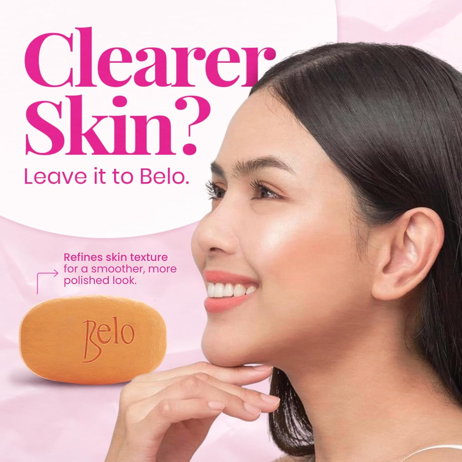 Belo Essentials Papaya Soap Bar Set 65g x 3 face and body daily cleansing soap