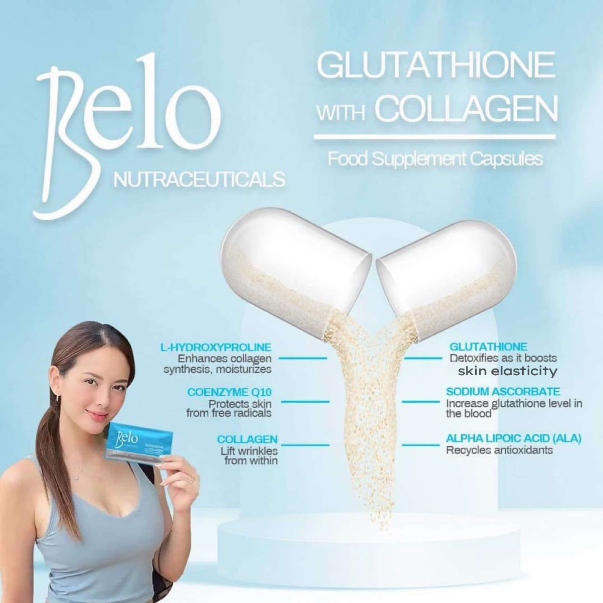 Belo Nutraceuticals Glutathione with Collagen 30 Capsules D Nelson Enterprises Belo Nutraceuticals Glutathione with Collagen 30 Capsules D Nelson Enterprises