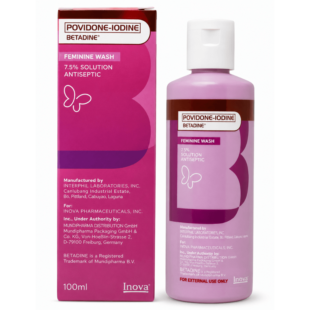 Betadine Feminine Wash 25ml concentrated formula requiring only a few drops per application