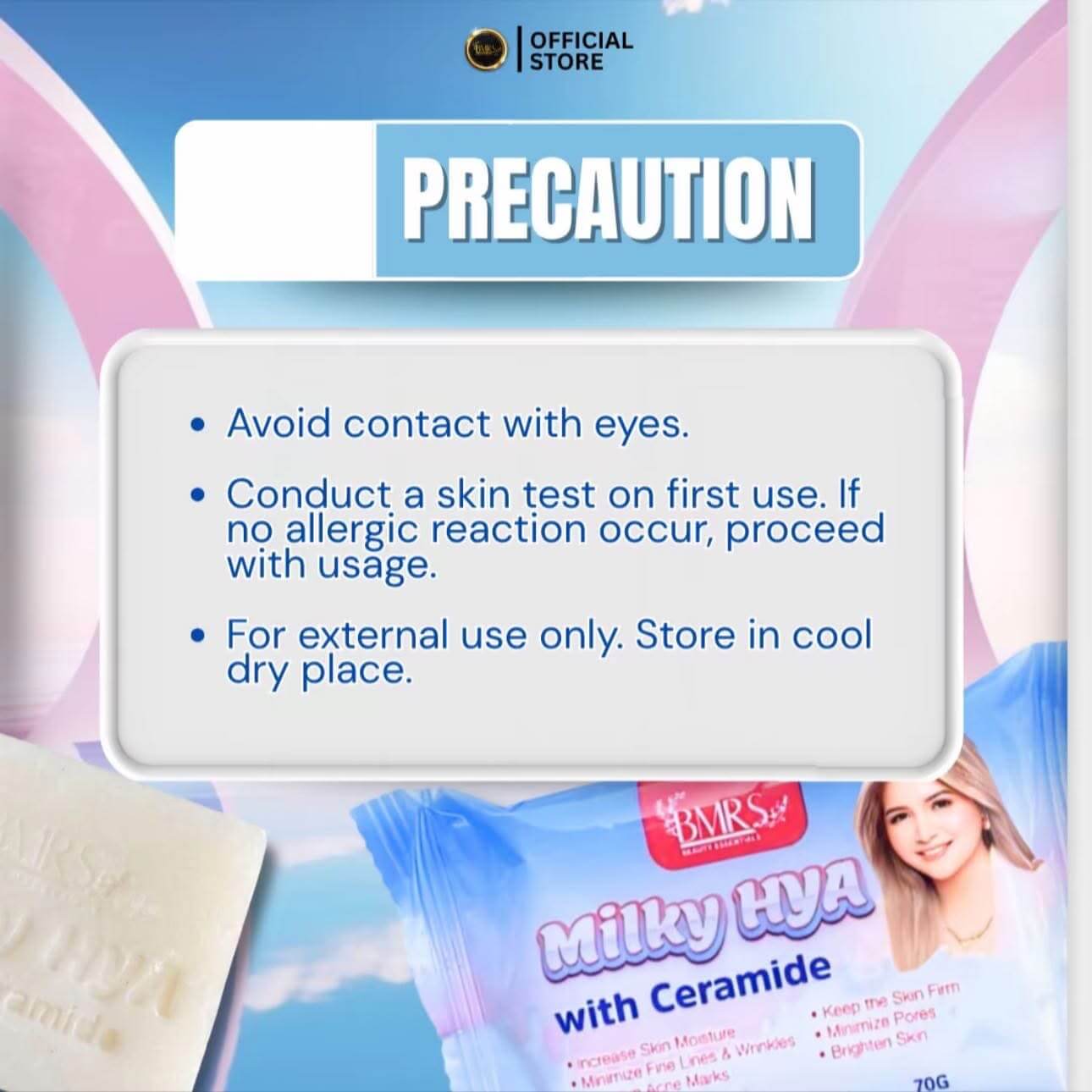 BMRS Beauty Essentials Milky HYA with Ceramide Soap for soft and smooth skin