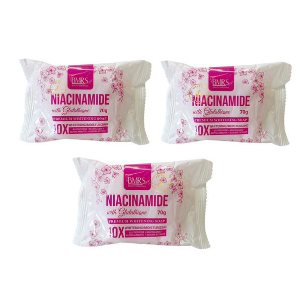 3 Bars BMRS Niacinamide with Glutathione Premium Whitening Soap