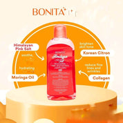 Bonita Himalayan Pink Salt Face and Body Oil SPF 30 offering daily moisture and sun protection in a lightweight formula.