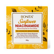 Bonita Sunflower Niacinamide Face & Body Mineral Soap Bar 80g with niacinamide for daily skin care