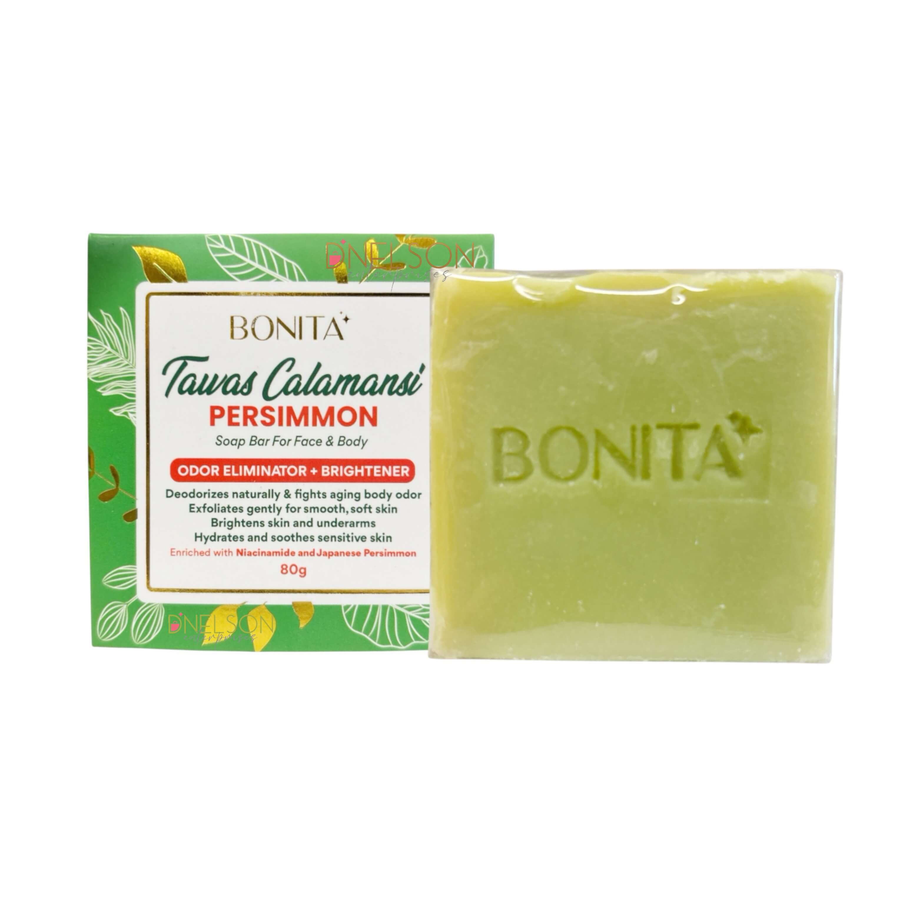 Bonita Tawas Calamansi Persimmon Soap Bar for face and body with a fresh cleansing feel