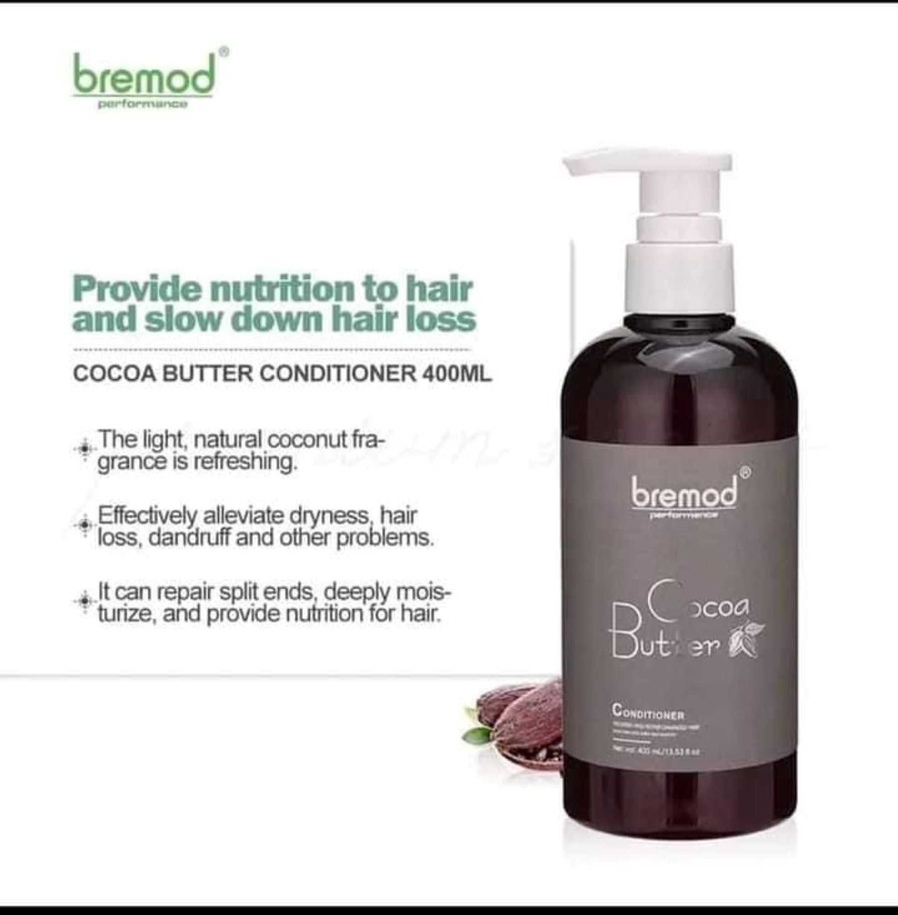 Bremod Cocoa Butter Conditioner slows down hair loss