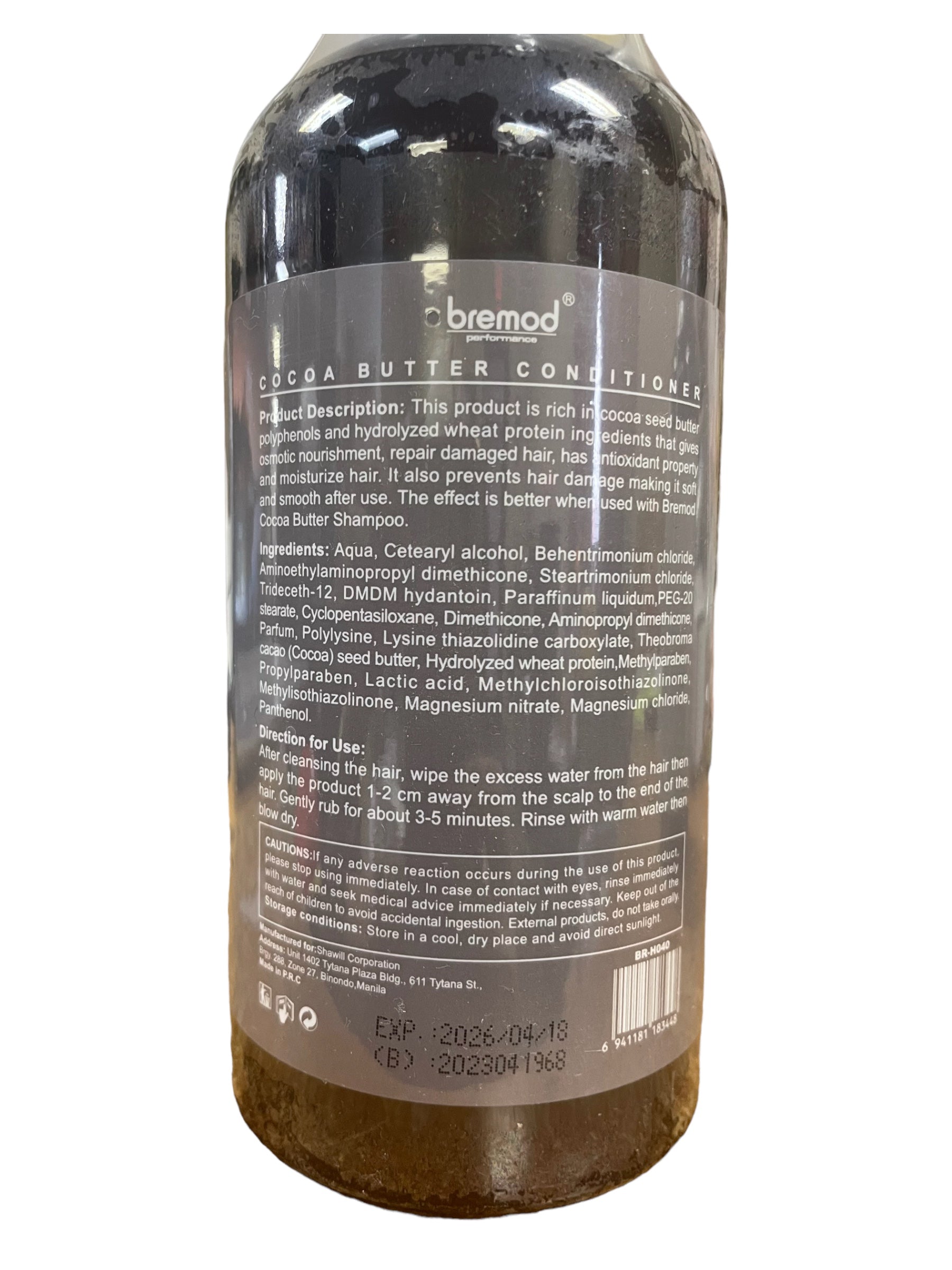 BREMOD Cocoa Butter Shampoo & Conditioner + Argan Oil