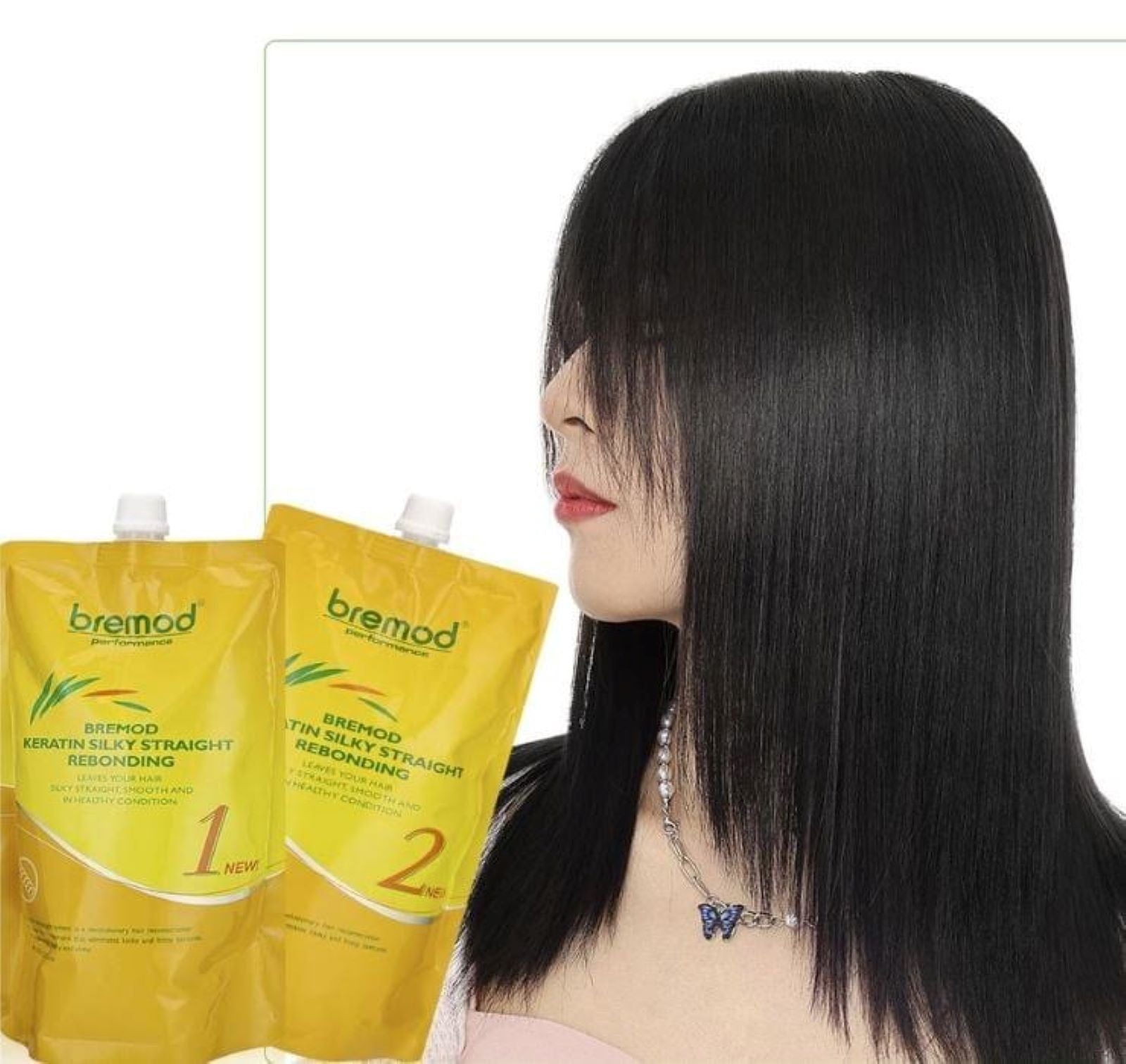 BREMOD Keratin Silky Straight Rebonding Set - For Professional Use Only