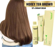 Bremod Premium Honey Tea Brown Hair Color Set with 12% developer