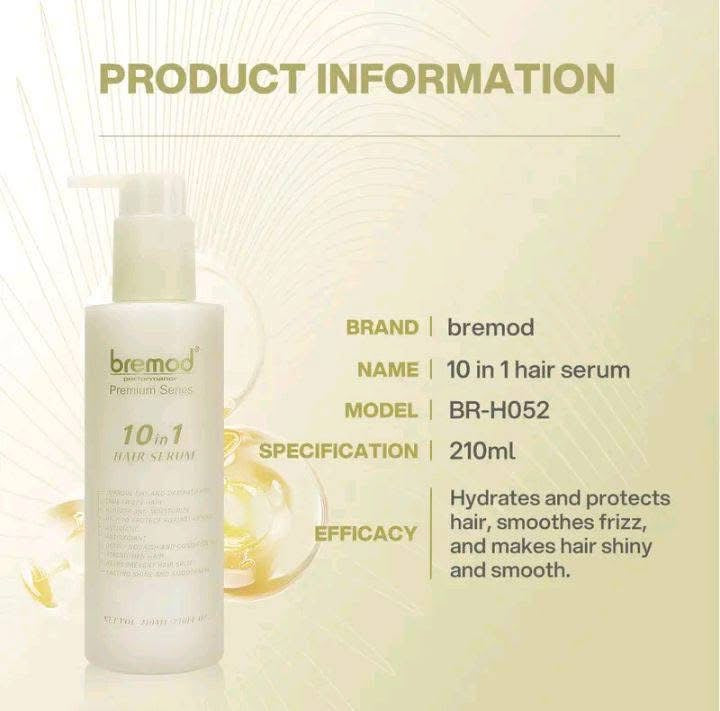 Bremod Premium Series 10 in 1 Hair Cream Serum for dry and damaged hair