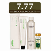 Bremod Premium Series 7.77 Matcha Chocolate Hair Color Set with Cocoa Butter for a rich smoky chocolate brown salon-inspired finish