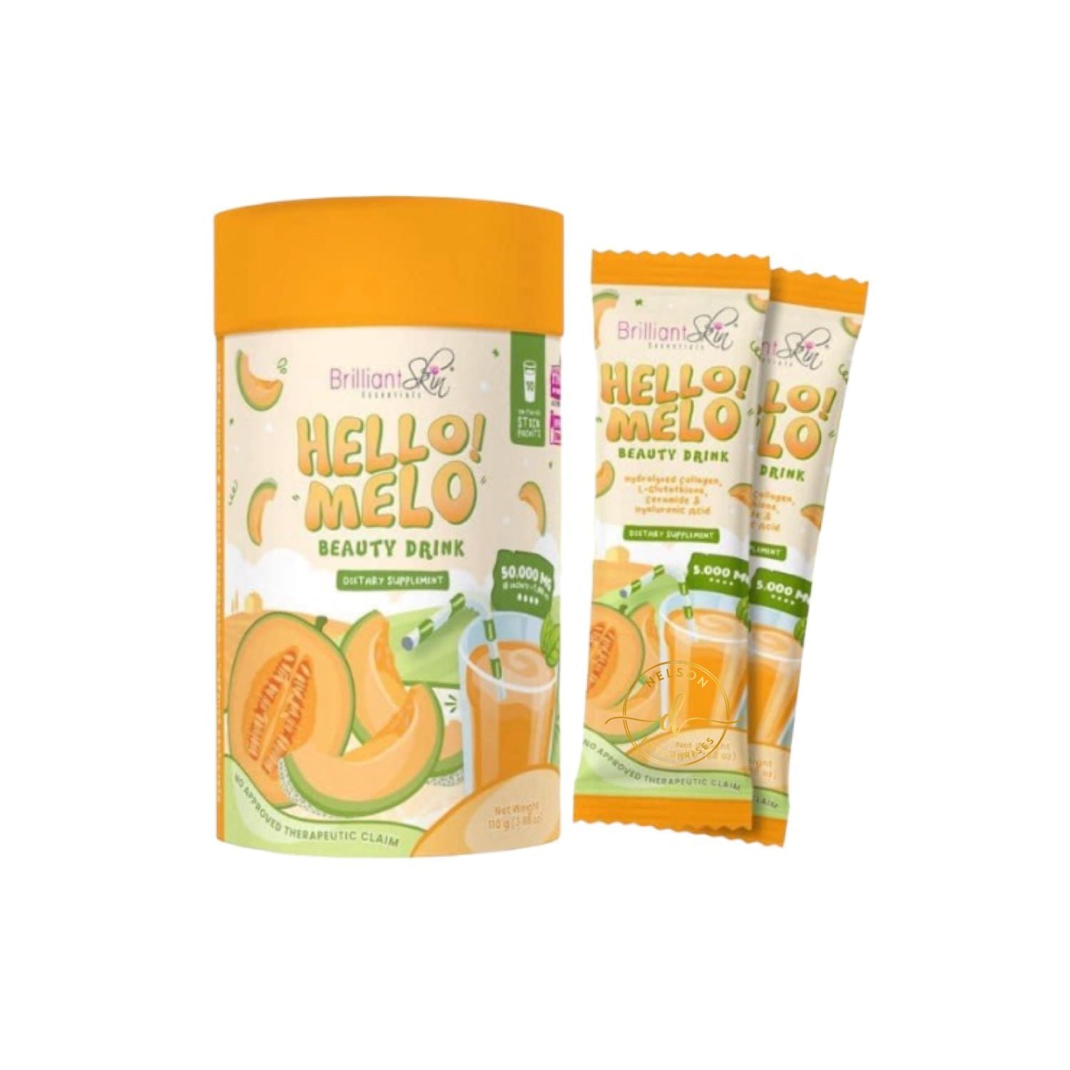 Brilliant Hello! Melo Beauty Drink – 10 Sticks for radiant and youthful skin