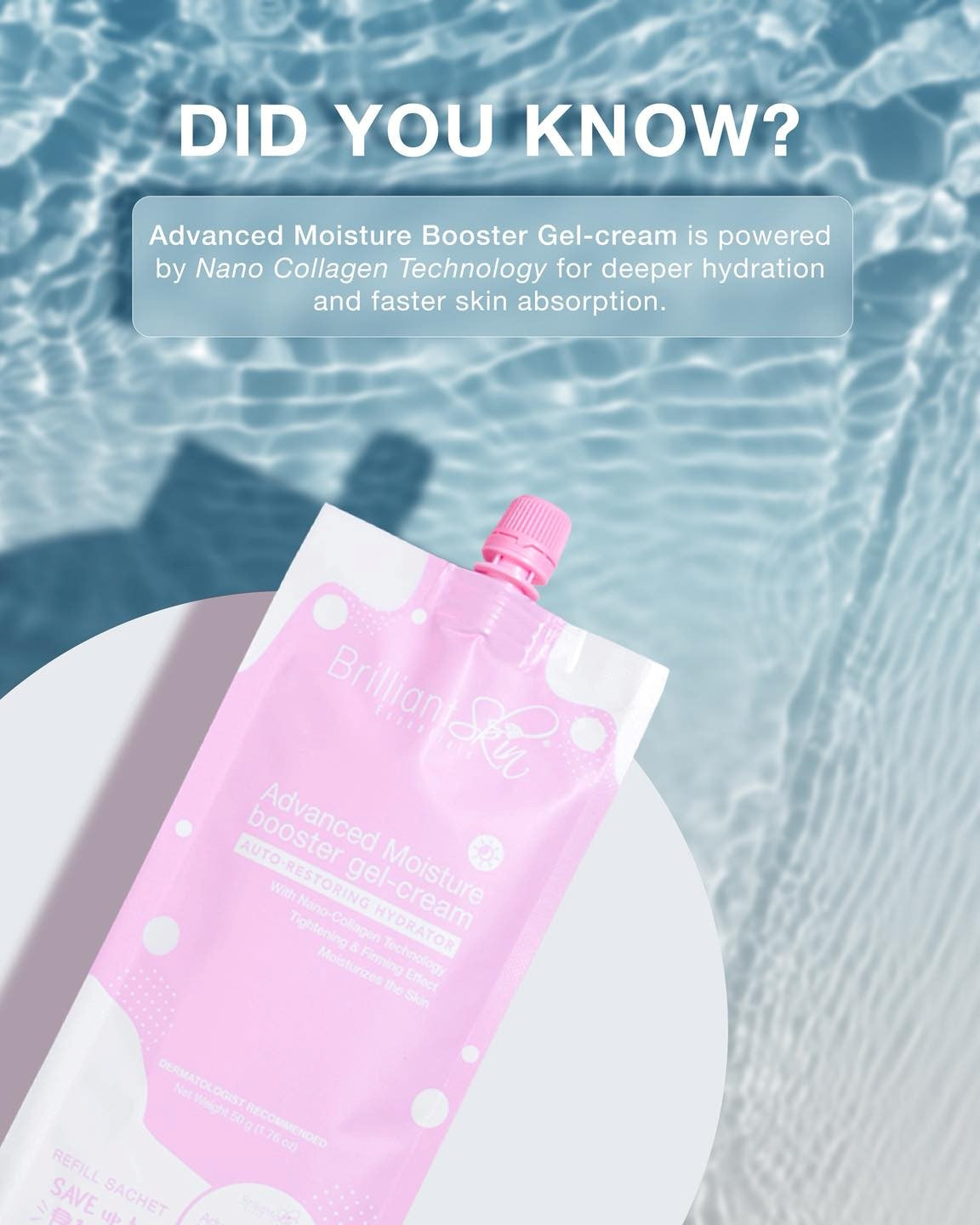 Brilliant Skin Essentials Advanced Moisture Booster Gel-Cream water based formula with non greasy feel